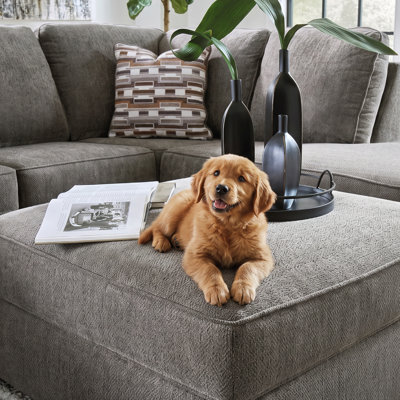 Repose-pieds de rangement carré 37 po Orleanne