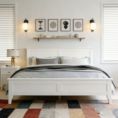 Modern Solid Wood Platform Bed