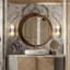 Anjuta Brass/ Natural Alabaster Wall Sconces for Bathroom-706555258