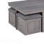 Table basse 38 po patinée avec tabourets de rangement-210296552