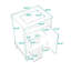 Meuble-lavabo avec 2 tiroirs et tablette réglable-1178600738