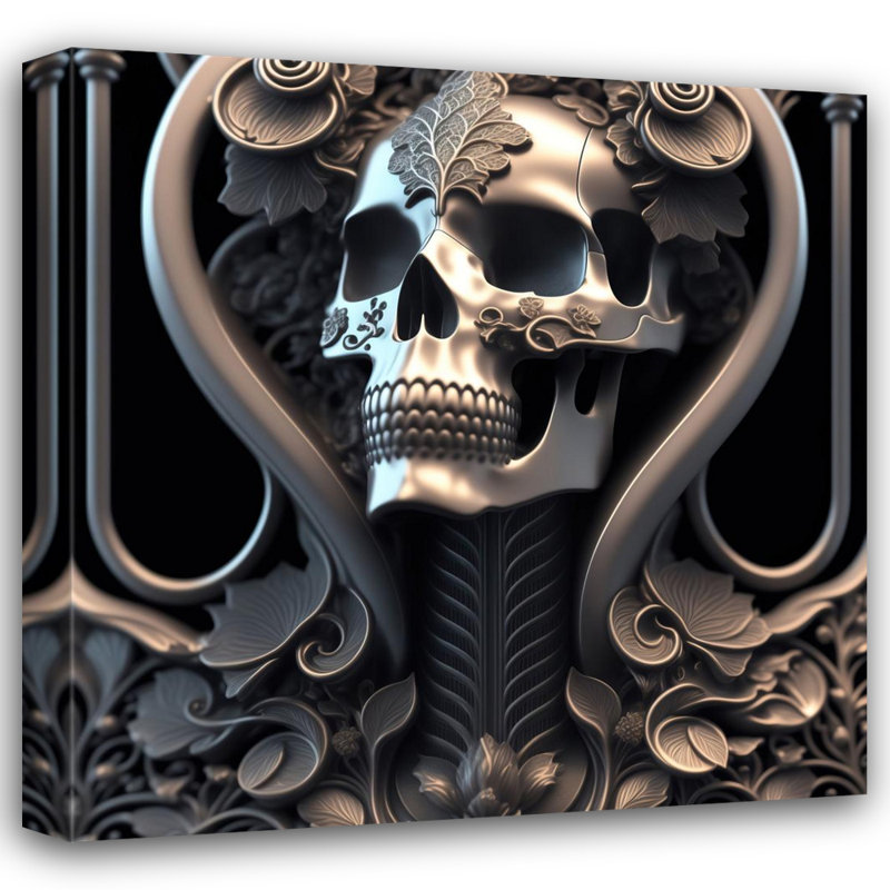 «Empress Skull» par Stephen Chambers - Photographie sur toile tendue, H 15 po x l 15 po x P 1,5 po