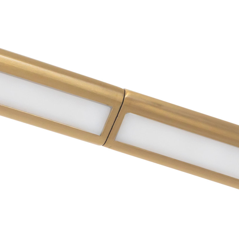 Thread 10-ft Gold dimmable LED Linear Pendant, 10-ft, Brushed Gold-UNV-010
