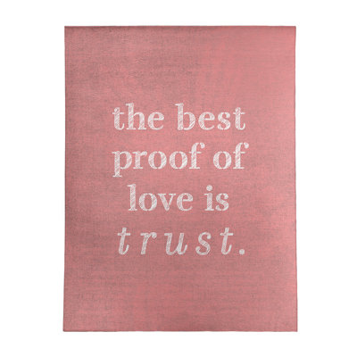Tapis d’amour en polyester à & trust quoted quot