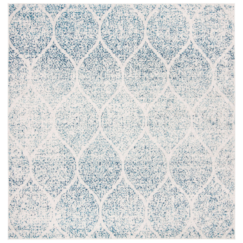 Balcom Performance Geometric Rug, Square 4'