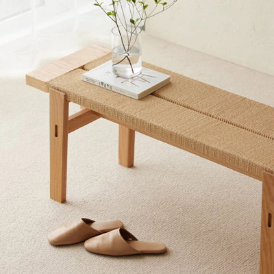 Banc en bois massif Burlywood
