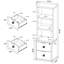 3 - Shelf Dark Pine Bookcase With Lockable Drawer And Dual , Engineered Wood, Office Organization Solution, 19.39 Inches Wide Charging, Display Piece,