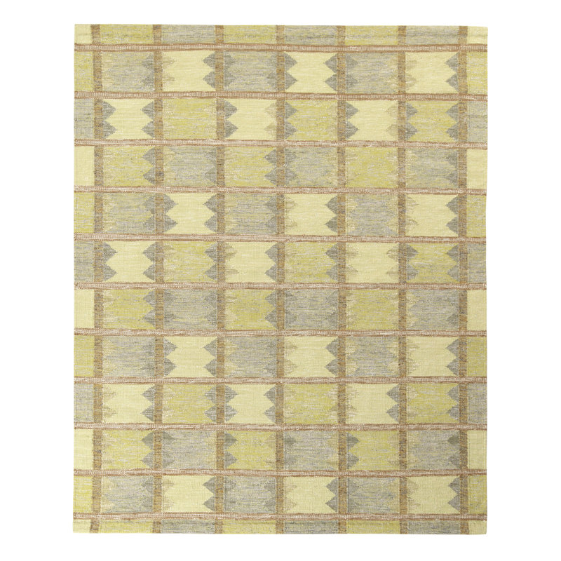 Scandinavian Wool Geometric Area Rug, Rectangle 6' x 9'