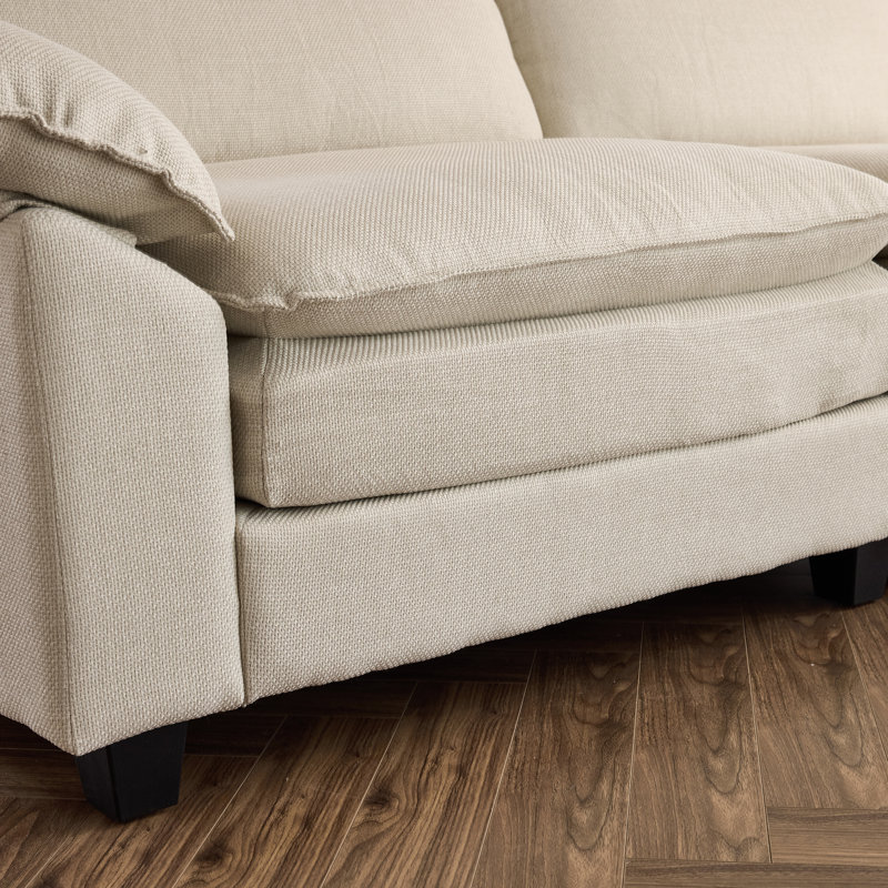 Avrilynn 120'' Upholstered Cloud Sofa&Couch with Ottoman