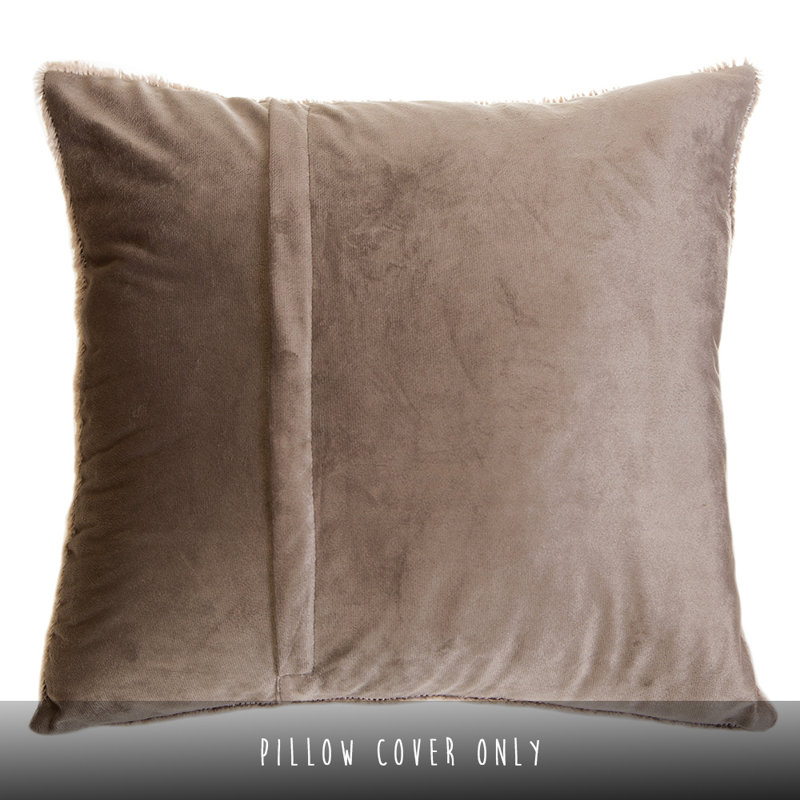 Wegate Faux Fur Pillow Cover, Beige