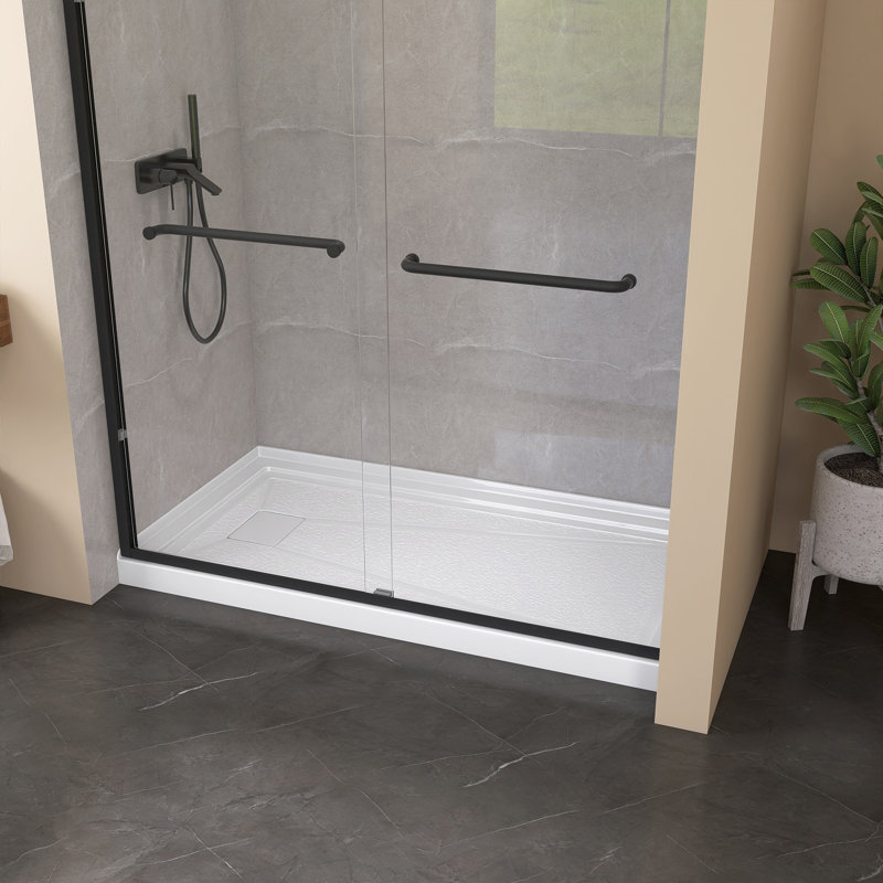 Base de douche rectangulaire en alcôve en acrylique 60 po x l 32 po x 60 po, Gauche