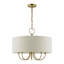 Lustre tambour 5 lumières à abat-jour Raymond-1085826019