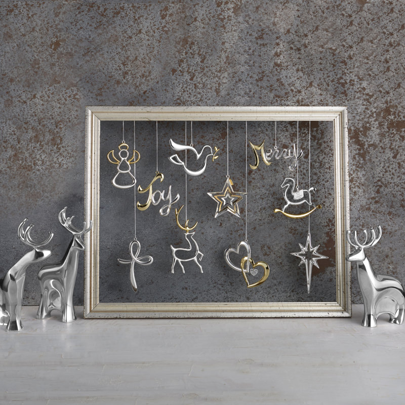 Nambe Blitzen Reindeer Set