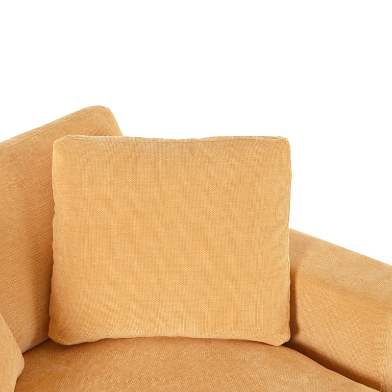 Siège surdimensionné de 53,5 po x 70,9 po - Structure, pieds en bois massif, tissu, attrait classique, style de chaise confortable et invitant, détente agréable