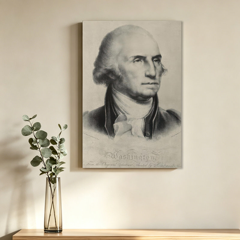 Affiche gravée de George Washington, 20 x 30 pouces