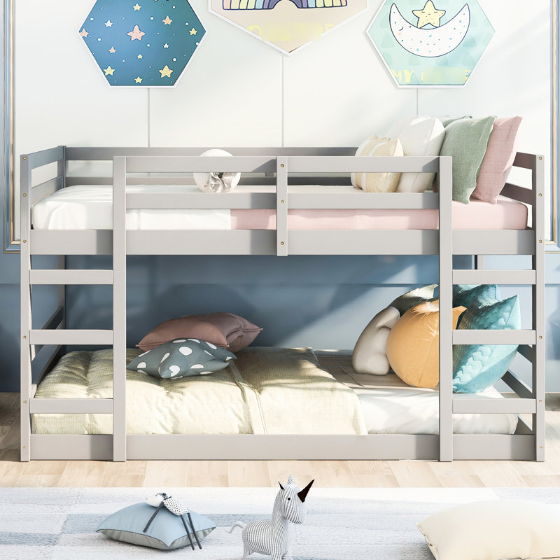 Gray Full Over Bunk Bed With Features - Solid Wood, Included, Enhances Bedroom In And Look, Included, Gray