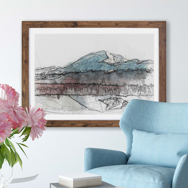 Denali Mount McKinley - Framed Print, Walnut, 24cm H x 33cm W x 2cm D