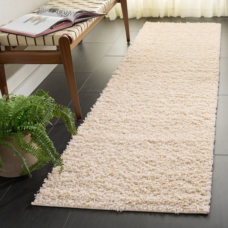Tapis blanc Aucunoin, Tapis de couloir 2 pi 3 po x 8 pi