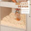 Grande cage à hamster avec compartiment de rangement et fenêtres en acrylique - pour cochon d'Inde, fabrication en bois de chinchilla, environnement respirant pour les petits animaux: 4 rangements, panneaux, ventilation, installation facile-300518056