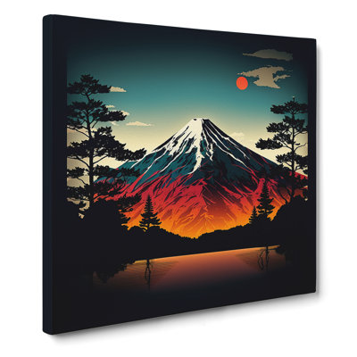Mount Fuji Digital Art - Wrapped Canvas