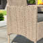 Banc d'extérieur tête-à-tête en osier / rotin avec coussins Jett-326928177