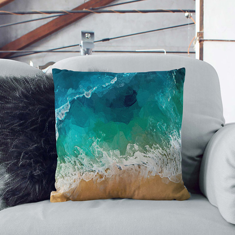 Abstract Square Cushion, 55 x 55 cm, Black