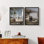 «Vintage Landscape XIII», impression giclée sur cadre - ensemble de 2