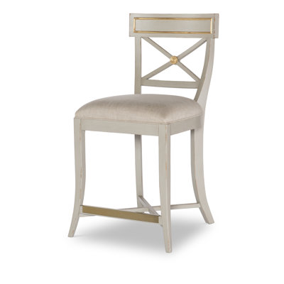 Monarch Upholstered Stool with Solid Wood Frame