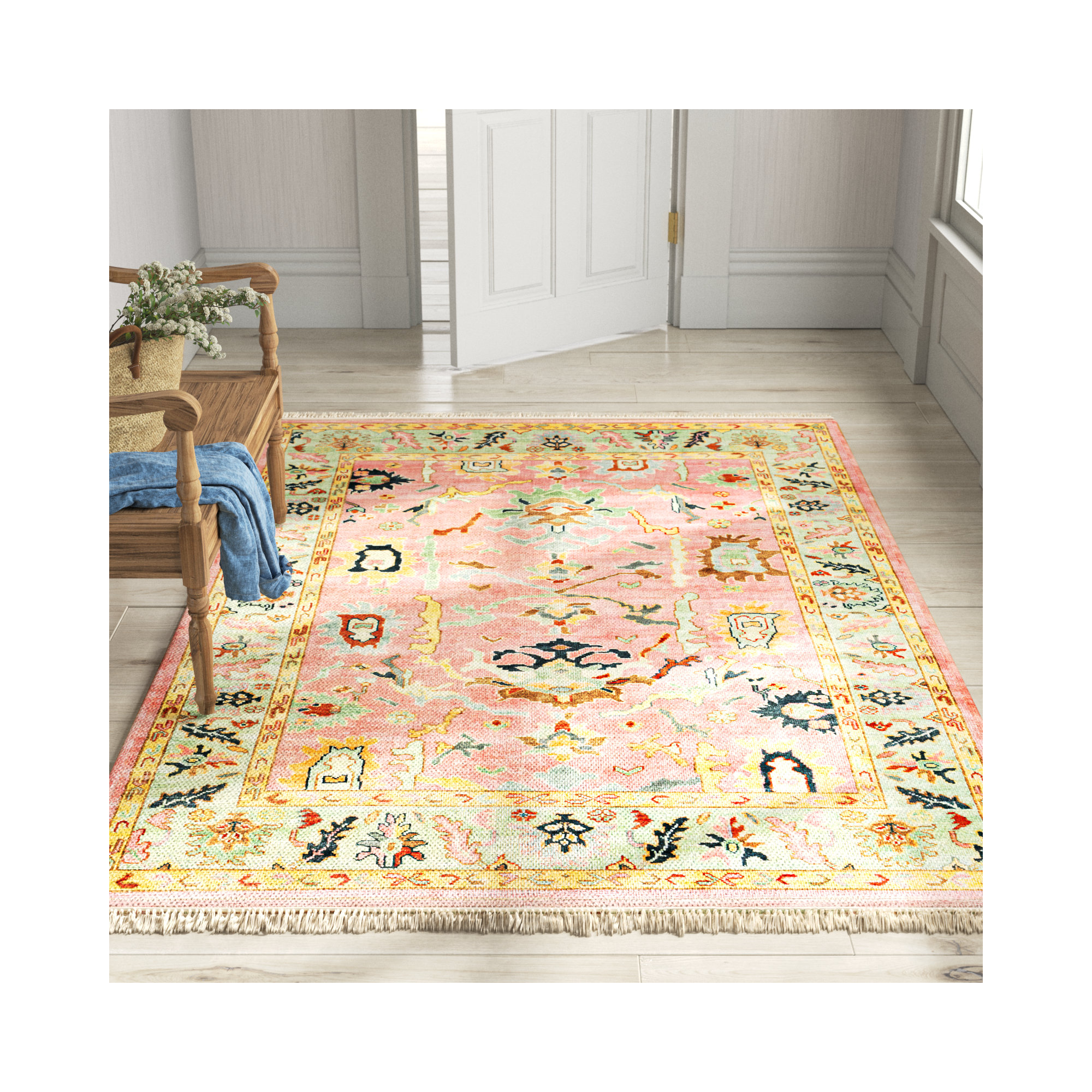 Morrisson Handmade Rug, Rectangle 5'6" x 8'6"