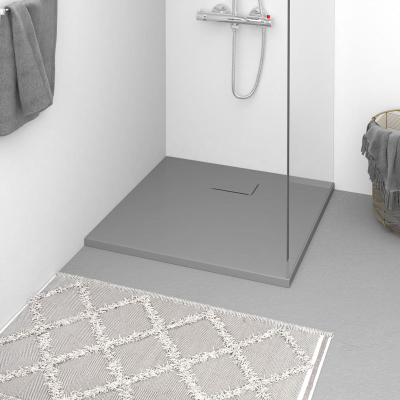 35.4'' W 35.4'' D Shower Base, Gray