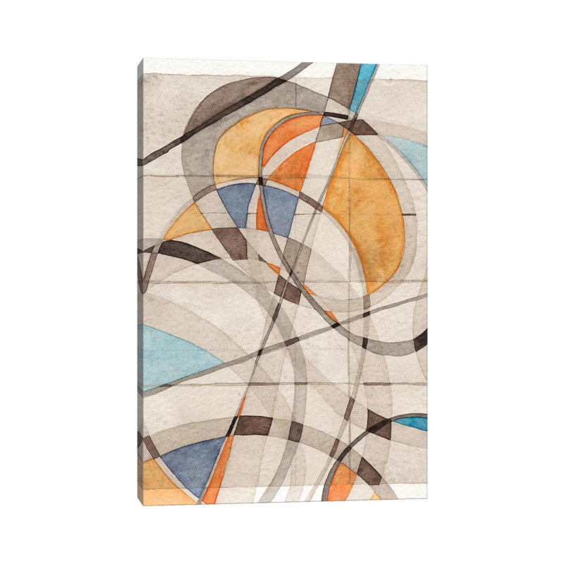Ovals & Lines I 1 Piece Wrapped Canvas Wall Art, 20.32 cm H x 30.48 cm W