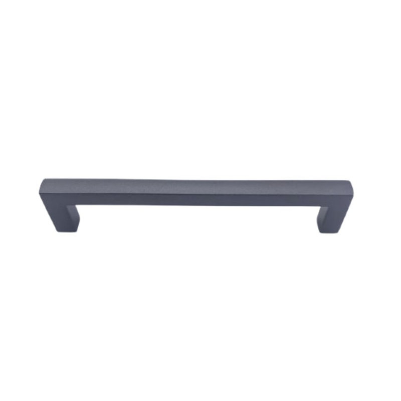 Poignée carrée - aluminium, 5 1/25", Gris mat