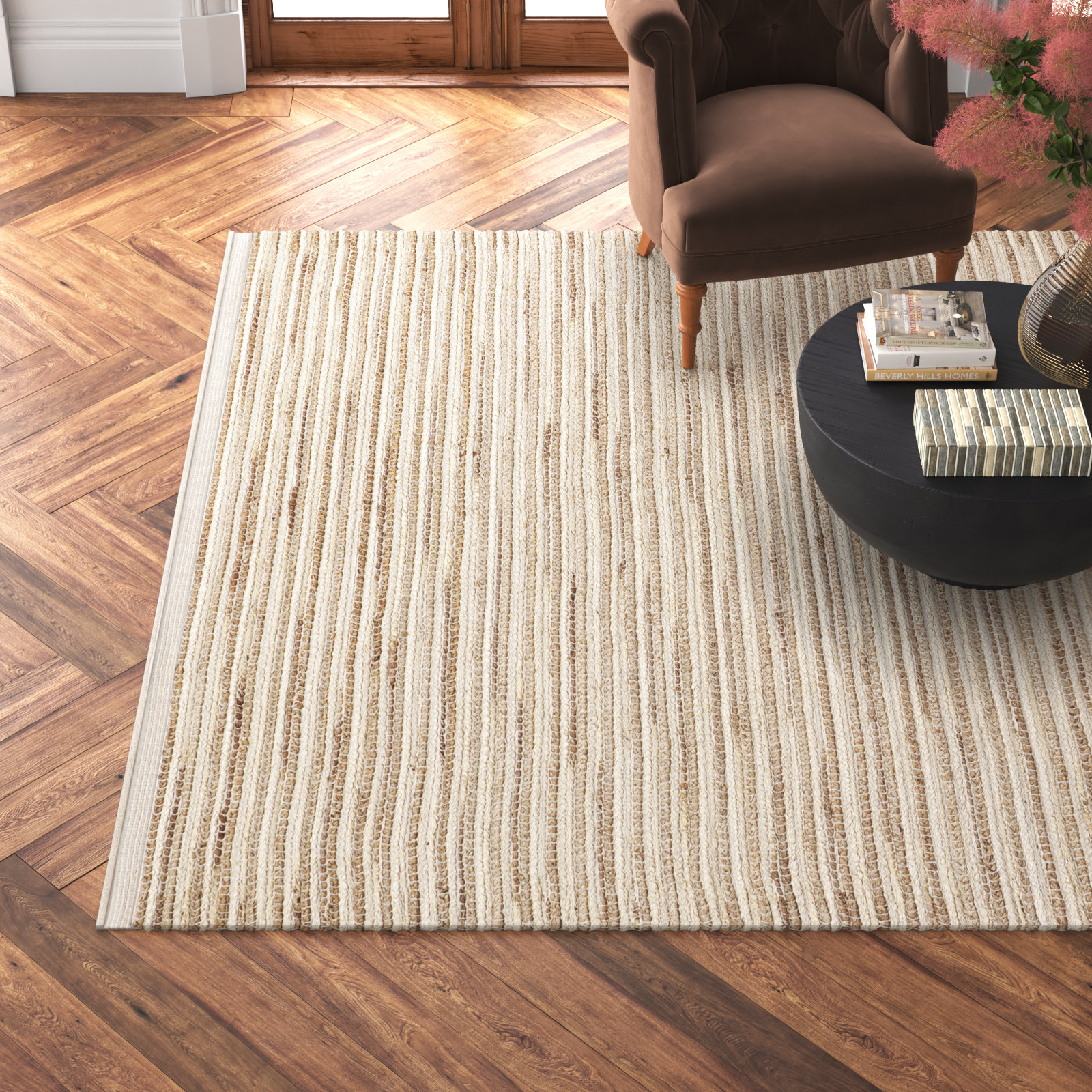 Vanora Hand-Woven Jute Rug, Rectangle 7'6" x 9'6"