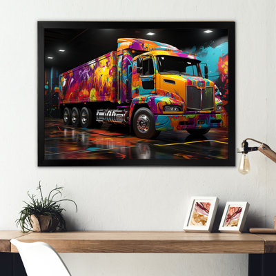 Street Art Semi Trailer Truck sur toile