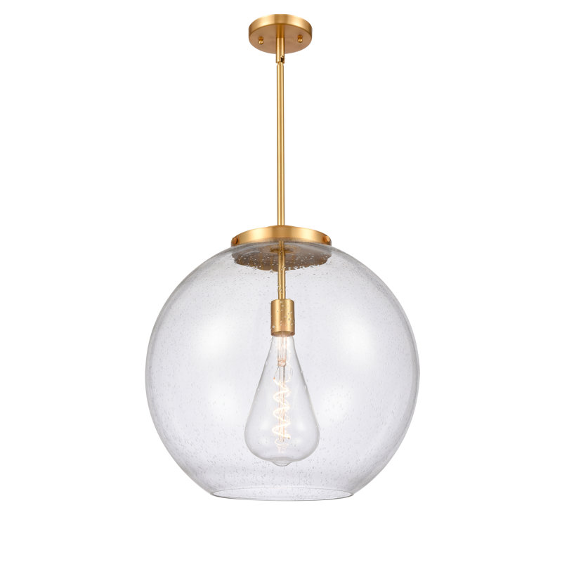 Luminaire suspendu simple à 1 lumière Ralph, Or satiné