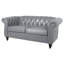 Causeuse Chesterfield à accoudoirs roulés 62 po Oma-14428069