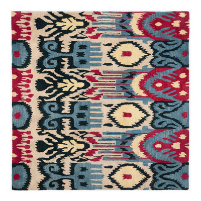 Kline Ikat Hand Tufted Wool Ikat Rug