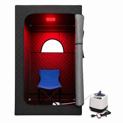 Tente sauna infrarouge portatif pour 1 personne, idéale pour la relaxation à la maison