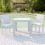 Fauteuil de patio empilable sans assemblage Mace - Chaise de salle à manger moderne en tissu toutes saisons imperméable et robuste-124128377-30181370