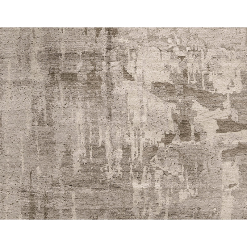 Tapis brun / beige de haute qualité noué à la main
