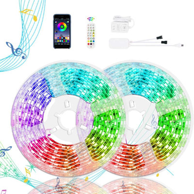 50FT LED Light Strip Kit with Chasing Effect App Control