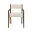 Modern Haze Arm Chair Upholstered Wood-Framed Dining Chair