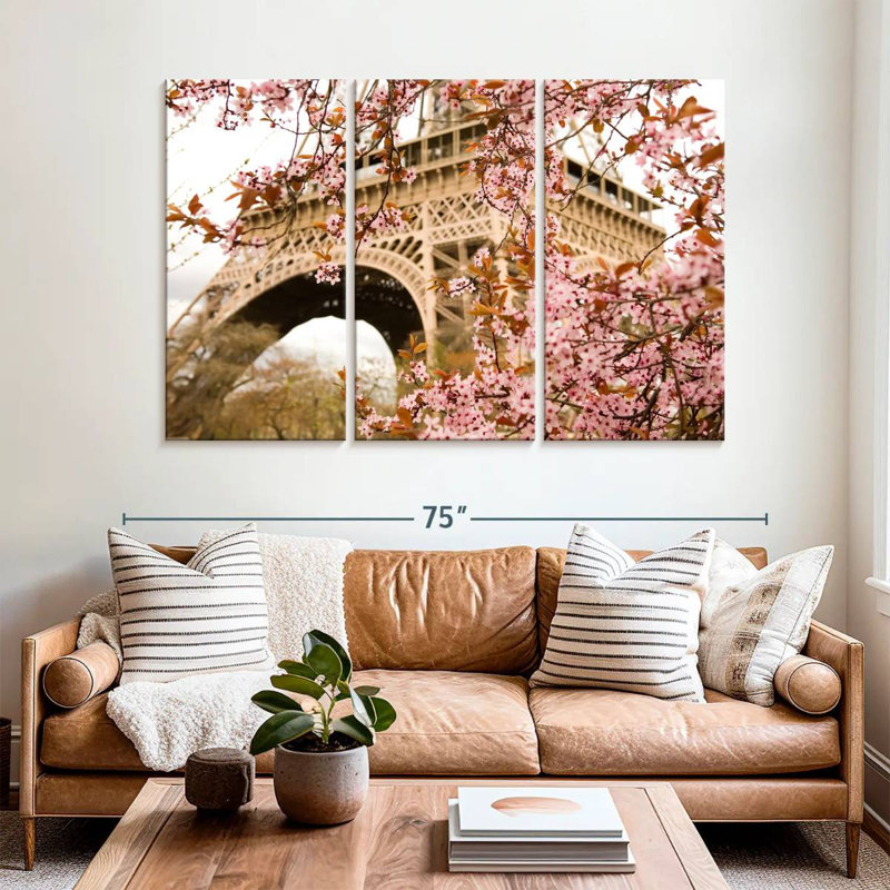 Kavia Eiffel Tower Cherry Blossoms, 42" H x 65" W