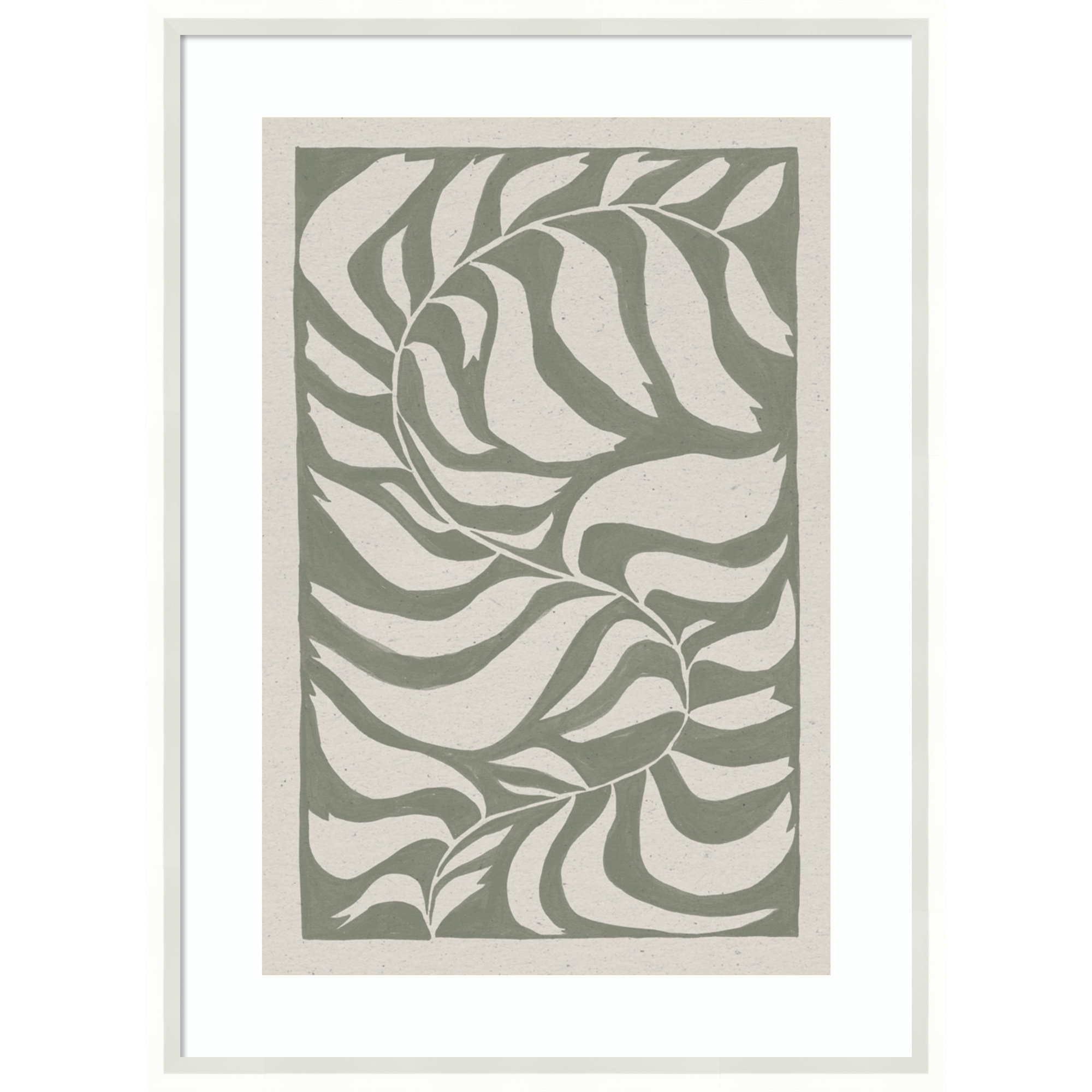 Winding Vine by Moira Hershey, 25" H x 19" W x 2" D, White