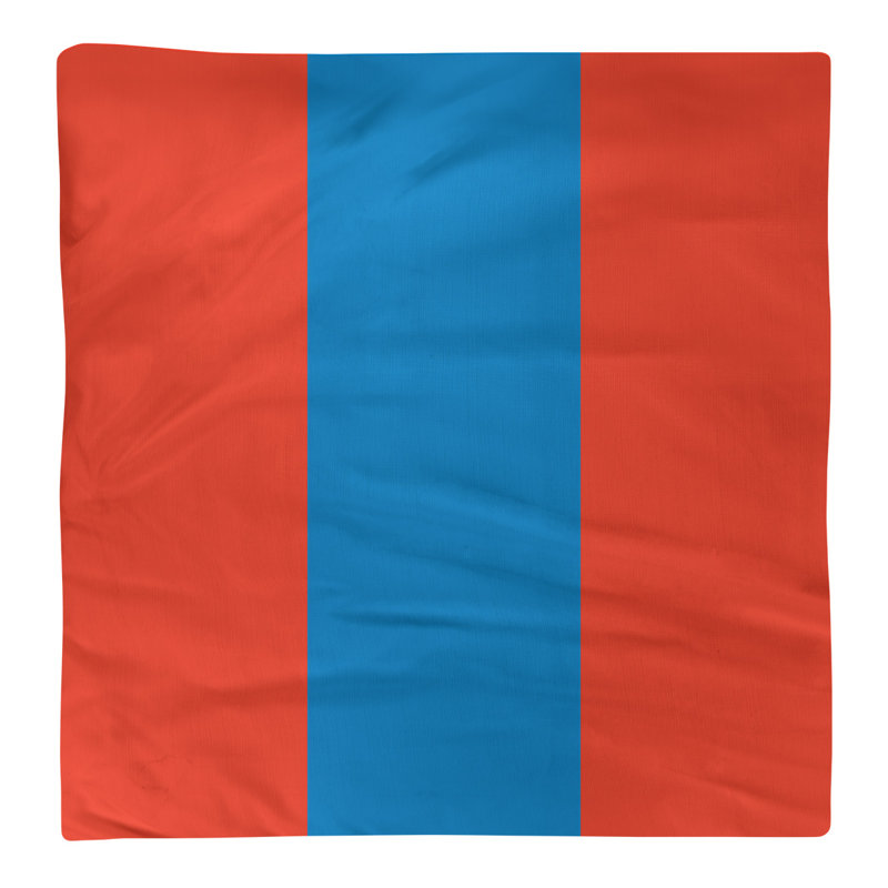 Oklahoma City Striped Square Napkin, 22" W x 22" L, Basketballet/Basketball Blue/Basketballet, Cotton Twill