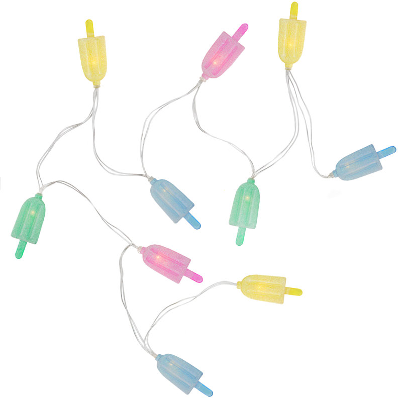10 Count LED Pastel Ice Pop String Lights