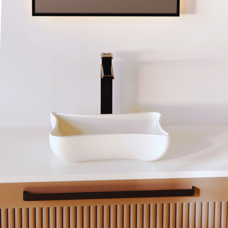 The Renovators Supply Inc. 12.25'' White Ceramic Specialty Bathroom Sink