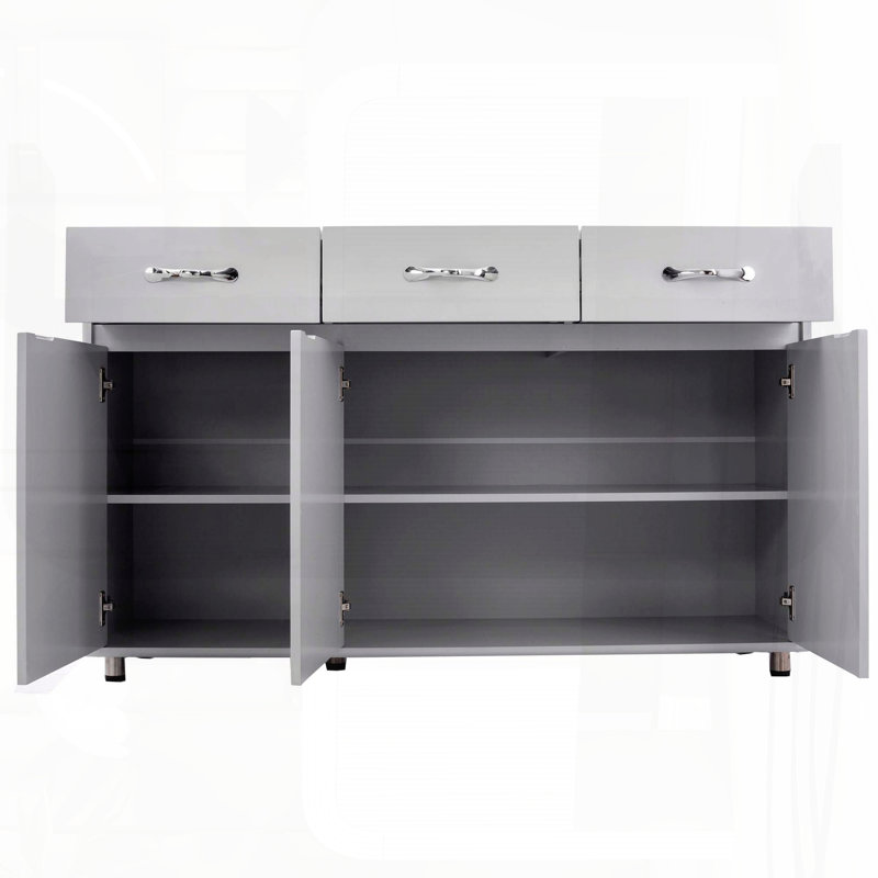 Armoire de rangement 3 portes avec 3 tiroirs