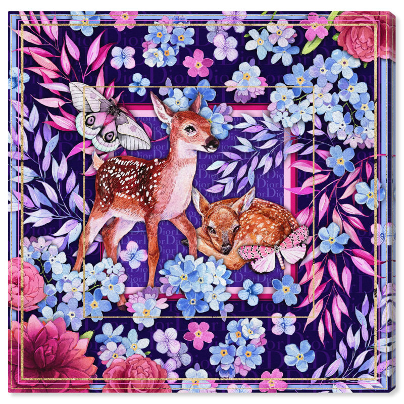 «Life In The Florals», art mural boho par Dakota Fields, H 12 po x l 12 po, Toile tendue
