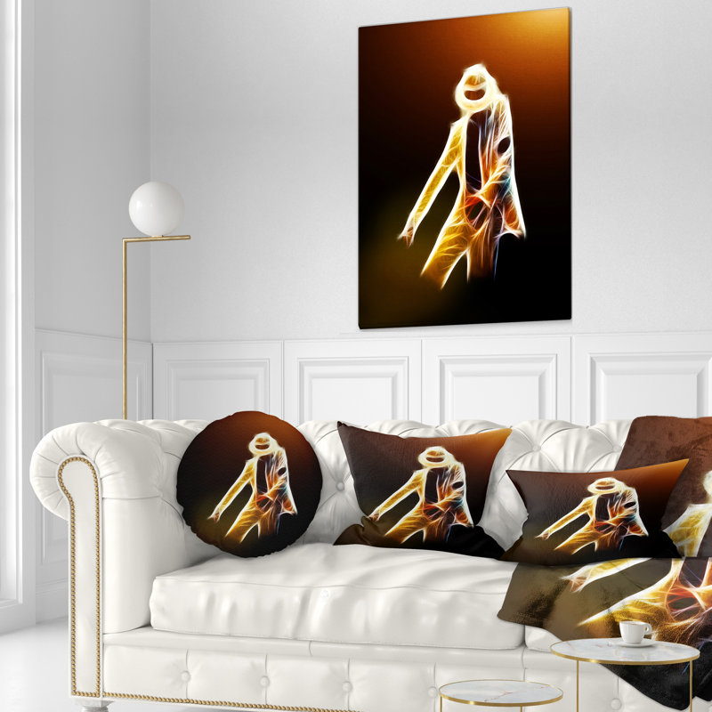 Coussin lombaire style danse portrait moonwalker